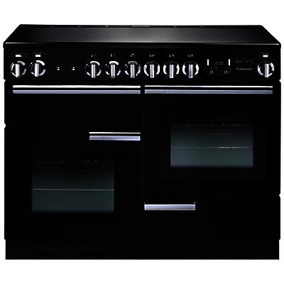 Rangemaster Professional + 110 Electric Range Cooker Gloss Black